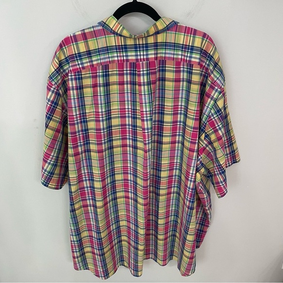 Ralph Lauren Classic Fit Mens 4X Short Sleeve India Madras Plaid Button Shirt 15 - Picture 5 of 6